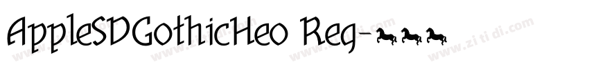 AppleSDGothicHeo Reg字体转换